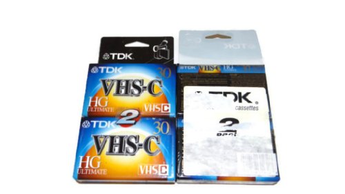 TDK VHS-C HG Ultimate Camcorder Videotape 2 Packs (2 Tapes Per Pack) TC-30HG