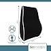 bonmedico Orthopedic Lumbar Support Pillow, Back Cushion With Memory Foam, Back Pillow For Back Support And Back Pain Relief, Ergonomic Lumbar Pillow For Car, Home, Office-Chair, Black, Small