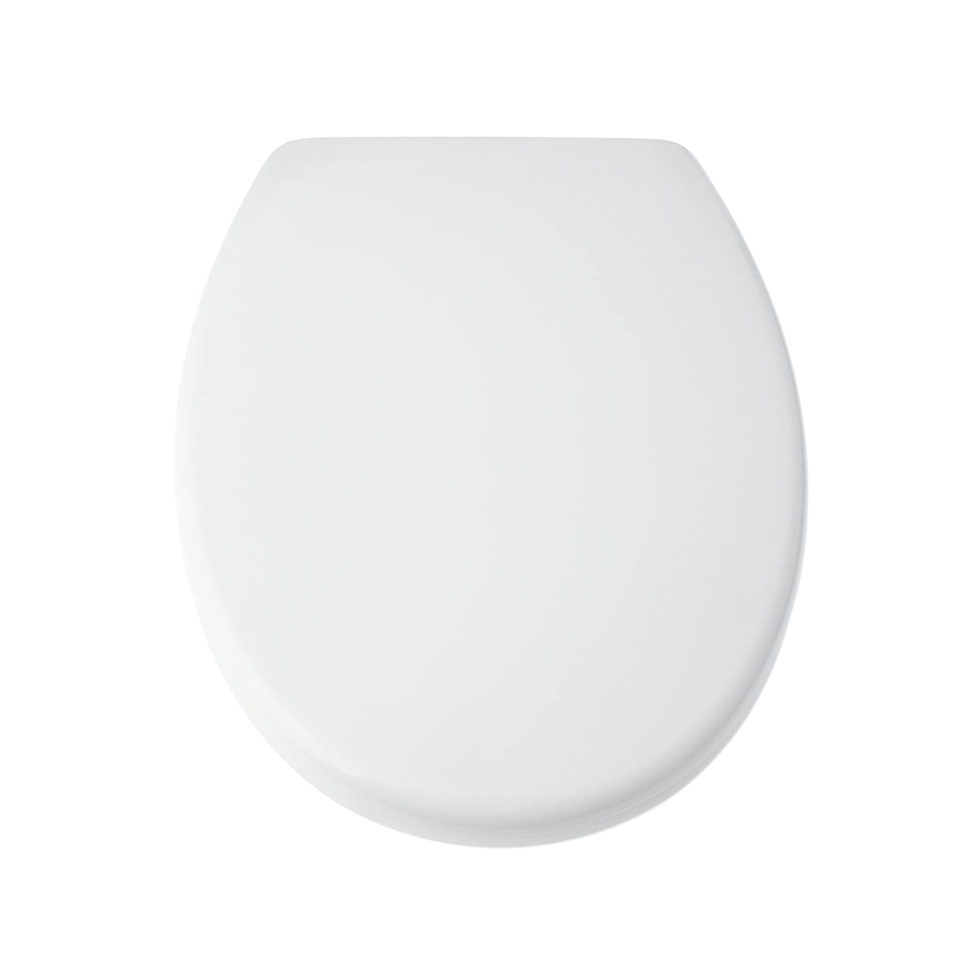 Blue Canyon Richmond Duroplastic Toilet Seat with Non-Slip Seat Bumpers & Heavy-Duty Stainless-Steel Hinges –Soft Close Toilet Seat -One Button Quick Release Toilet Seats - Universal Fixings (White)