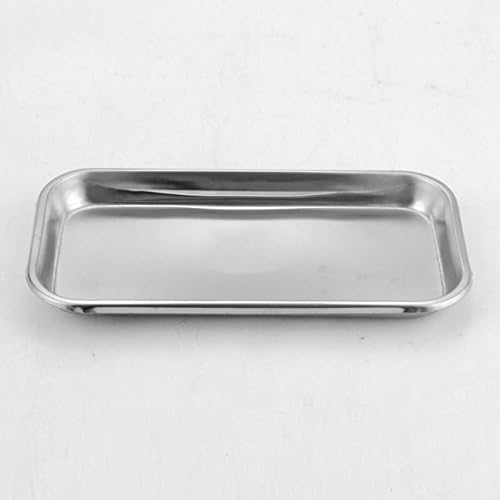 zhenchengshangpin Dental Stainless Steel Medical Surgical Tray Dish Lab Instrument Tool 22.5*12cm