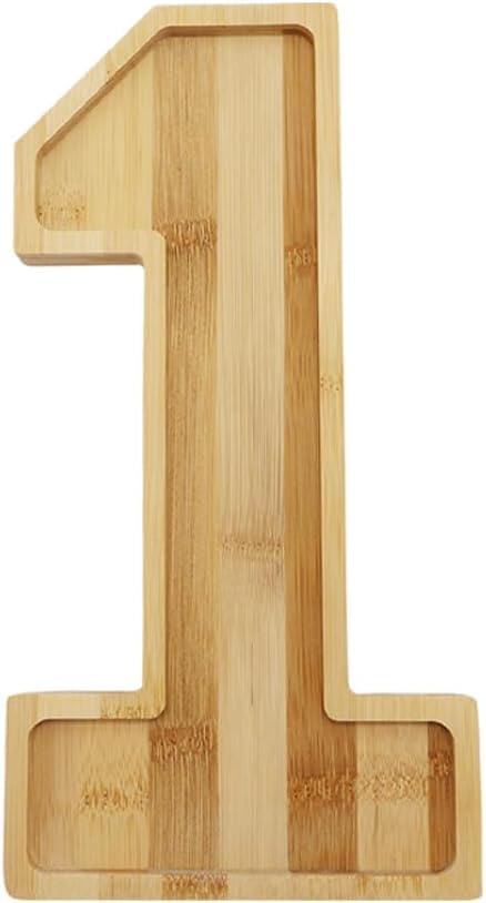 Photo 1 of 15.8'' Bamboo Wooden Number Charcuterie Board Box, Fillable Number 1 Serving Tray, Wood Charcuterie Boards for Fruit Cheese Platter Vegetable Food Dish Plates, Anniversary Birthday Party Decoration