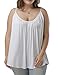 ALLEGRACE Plus Size Tank Tops Women Spaghetti Strap Cami Tank Scoop Collar Flowy Loose Camisoles White 4X