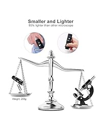 Microscopio digital USB WiFi, loiion recargable 2 MP cámara de mano Microscopio, 50 x a 1000 x aumento con soporte de metal para iPhone iPad Samsung Windows Mac y smartphones, negro