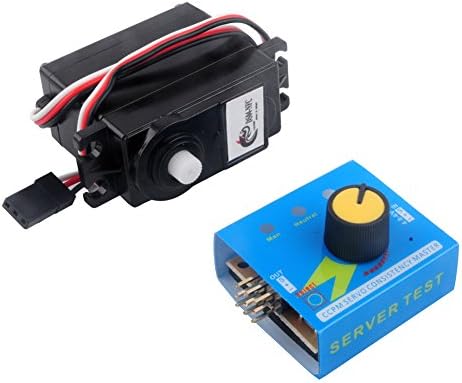 UNIKEL RCmall 360 Degree Continuous Rotation Servo with Servo Tester for Smart Car Robots Aerospace Model