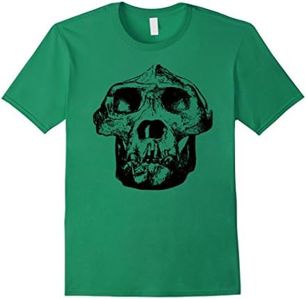 Mens Gorilla Skeleton Skull Head Animal Monkey Funny Cool T-Shirt Large Kelly Green