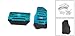 uxcell 2 Pcs Black Blue Plastic Metal Nonslip Pedal Cover Set for Car