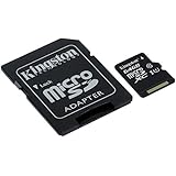 Kingston Canvas Select 64GB microSDHC Class 10 microSD Memory Card UHS-I 80MB/s R Flash Memory Card with Adapter (SDCS/64GB)