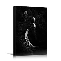 Canvas Wall Art Expressive Landscape Chic Dramatic Duotone Hallway Landscape Mountain Photography - 12x18 inches