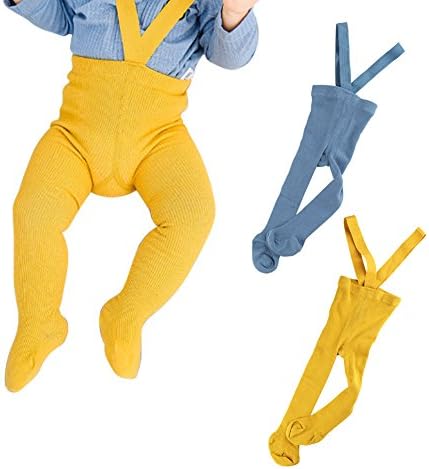 OLABB Unisex Baby Girls Tights Panties Stockings 2 Pairs Gift Set，Soft High-Waisted Suspenders Baby Leggings To Protect Belly (S 0-12 months, Boys C)
