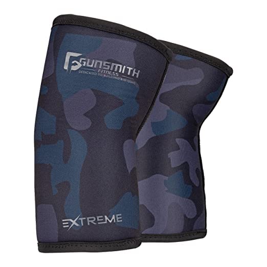 Gunsmith Fitness Elbow Sleeves Weightlifting - Neoprene Compression Gym Elbow Sleeves - Non Slip Elbow Gym Support - Breathable Elbow Wraps Weightlifting (Midnight Camo,XL)
