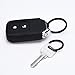 Shappy Flat Key Rings Metal Keychain Rings Split Keyrings for Home Car Keys Attachment, 1 and 1.25 Inch, Black, 20 Pieces