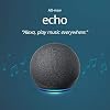 Echo (4th Gen) | With premium sound, smart home hub, and Alexa | Charcoal