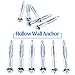 Glarks 30Pcs 6x65MM Heavy Duty Zinc Plated Steel Molly Bolt Hollow Drive Wall Anchor Screws Set for Drywall, Plaster and Tile (M6x65)