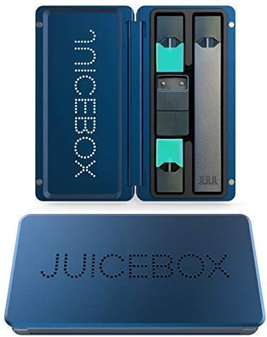 Modern Carrying Case Compatible with JUUL, Solid Aluminum Design, Fitted Silicone Insert with Magnetic Closure, Fits JUUL, Pods and Charger