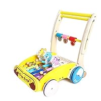 XSWZAQ Xylophone Baby Walker for Boys and Girls, Wooden Push and Pull Activity Toy Toddler Learning Walking Toys Shopping Cart