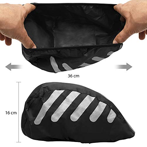 HINRI Scheurvaste afdekking voor fietshelm, 100% waterdicht, met reflectoren, elastische regenkap, geschikt voor elke… - Image 4