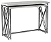 Monarch Specialties 2-Piece Metal Console Table Set, 46-Inch, Glossy White/Chrome
