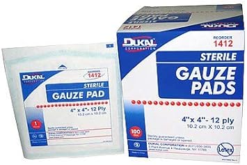 Amazon Com Dukal 1212 White 12 Ply 2 X 2 Sterile Gauze Pads Dkl1212 Category Bandages And Dressings Classroom First Aid Kits Office Products