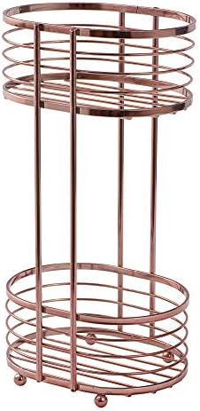 ORZ 2-Tier Standing Rack Kitchen Bathroom Countertop Storage Organizer Spice Jars Bottle Shelf Holder - Rose Gold