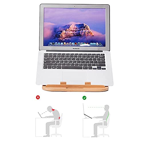 Wood Laptop Stand, Adjustable Laptop Stand for Desk, MacBook pro Computer Stands Compatible with
