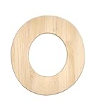 Darice 0993-O Natural Unfinished Wood Letter O, 12-Inch
