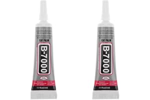 CAT PALM B-7000 Adhesive, Multi-Function Glues Paste Adhesive Suitable for Glass, Wooden, Jewelery, Rhinestones, 0.9 oz, 2 Packs