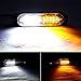 XT AUTO LED Strobe Warning Light 4.4-inch Ultra Thin Slim 10 LED Light Head Emergency Hazard Beacon Caution Flashing Police Lights for Truck Car Pickup Vehicle Amber White 4-pack