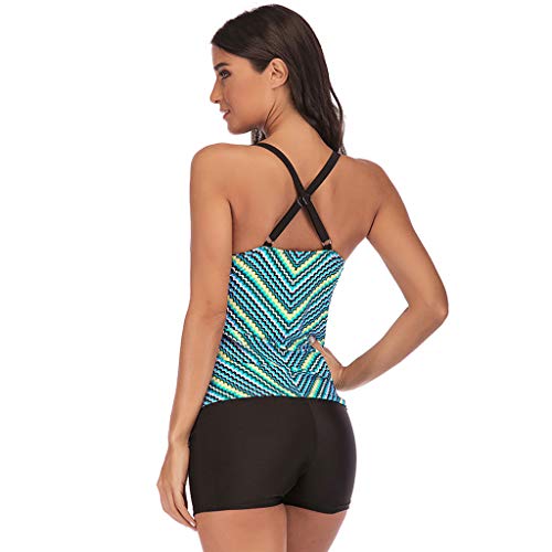 Caopixx Women's Swimwear Tankini Swimsuits for Women with Boyshorts Two Piece Bathing Suits Green