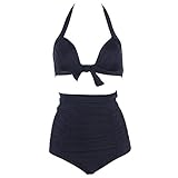 OHDREAM Solid Color Push Up High-waisted Bikini Set Swimwear Swimsuit Bathing Suit