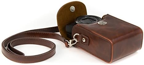 TechCare "Ever Ready" Protective Leather Camera Case Bag for Sony DSC-RX100 V, IV, III, II, Panasonic Lumix DMC-LX10K, Panasonic Lumix DMC-ZS100, Nikon COOlPIX A900, Panasonic ZS100 Case (Dark Brown)