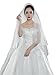 Bridalvenus Wedding Veils Bridal Cathedral Veil Long Veil Chapel Veil with Comb (118 inches/3m, Two Tiers Veil (ivory)