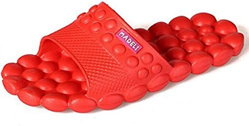 Spa Massage Foam Non-slip Bathroom Shower Household Beach Slippers Sandal (6 B(M) US, Red)