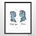 Han Solo and Leia I love you I know Star Wars Inspired Watercolor Art Print Wedding Gift Anniversary Gift #3