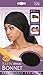 Qfitt (3 Pack) Satin Braid Bonnet (Item Number 179) Black