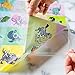 Youngever 80 Disposable Placemats Table Topper, Extra Sticky (4 Sides) Adhesive Peel and Stick Strip Disposable Mats for Kids Toddlers Baby Children, 18 Inch x 12 Inch Kids Safe (Alphabet)