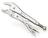 Bastex Locking Vise Pliers with Curved Grip Jaws. Size 10