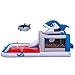 Blast Zone Shark Park 19x11 Inflatable Water Park Bouncer - Blower - Climbing Wall - Slide - Splash Area - Huge