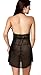 COSWE Moonight Sexy Plus Size Lace Top Babydoll Lingerie for Women (XL, Black)