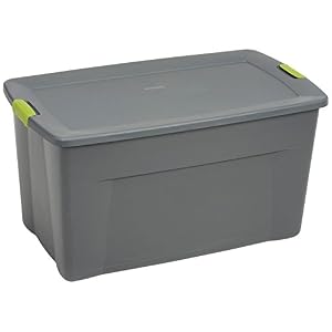 Image of Sterilite 19483V04 45 Gallon Wheeled Latch Tote Assorted Colors