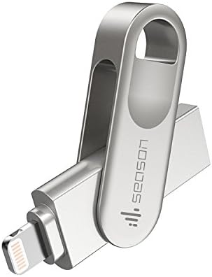 64GB Lightning Flash Drive for iPhone, i4season [Apple MFi Certified] USB 3.0 External Storage Memory Stick U Disk with Touch ID Encryption for Apple iPad iPhone Mac Laptop PC - Silver