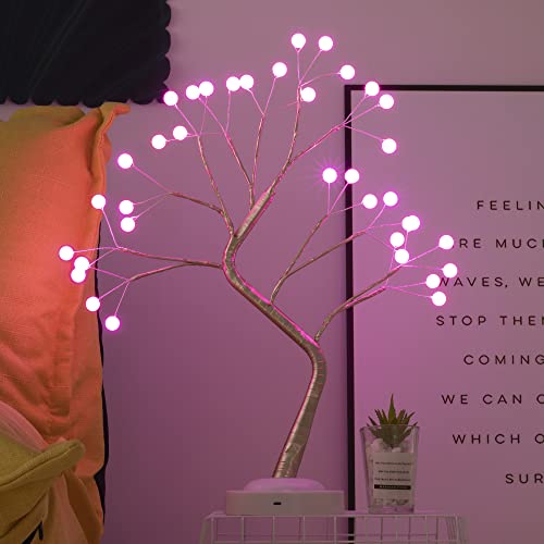 Led Bonsai Tree Light Artificial Light Tree 20 Inches,Battery/USB