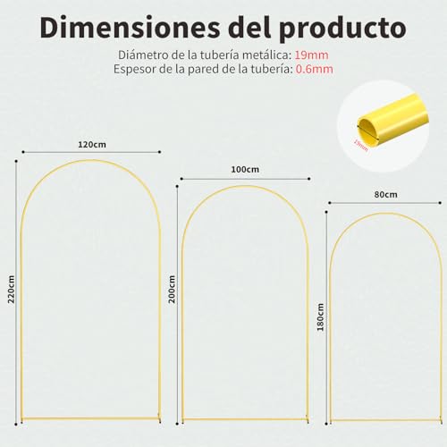 YYUgolo 3 Packs de Pantallas con Estructura de Hierro para Eventos y Fiestas,Estructura Herreria Pack Mamparas,para como Fiesta cumpleaños,Boda,Aniversario,línea Bienvenida bebé（2.2m，2.0m，1.8m）