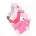 SUNBVE Little Girls 5 Pack Ballet Princess Fashion Cotton Crew Socks