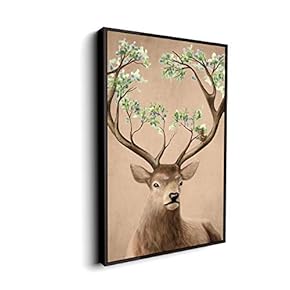 Canvas Wall Art for Living Room, Bedroom Animal Portrait Framed Canvas Prints for Home Decoration Ready to Hang - 16x24 inches