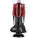 6 Piece Kitchen Cooking Utensils Set With Built-in Stands and Bonus Utensil Holder, Soft Handle, Easy to Grip,with Cooking Ebook