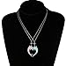 Lemonage Dolphin Necklace Fashion Magnet Function Heart Shape Locket Necklaces, Jewelry for Women Girls Sister Best Friend 2-Piece