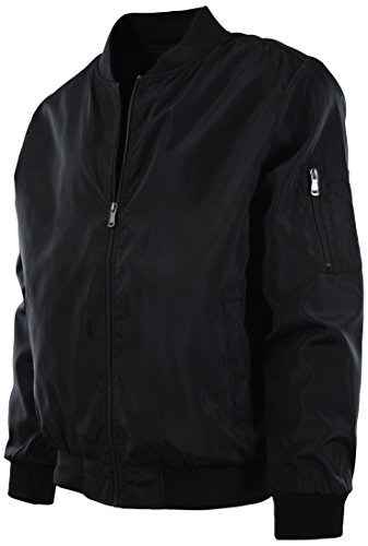 Mens premium quality bomber flight jacket (m, 7330-blac…