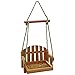 Gardirect Wooden Swing Seat Bird Feeder, Tray Feeder(Cedar)