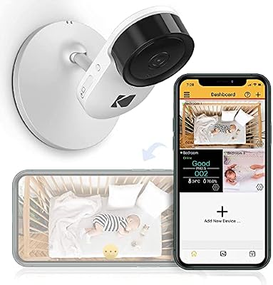 Cherish C120 - Cámara para bebé con aplicación móvil de Alta resolución, con Posibilidad de Zoom a Distancia, Audio bidireccional
