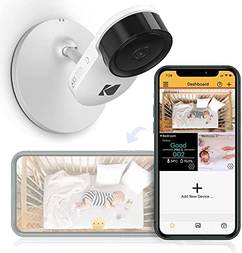 Caméra pour bébé Cherish C120 avec Application Mobile- caméra pour bébé de Haute résolution, avec possibilité de zoomer à Distance, Audio bidirectionnel